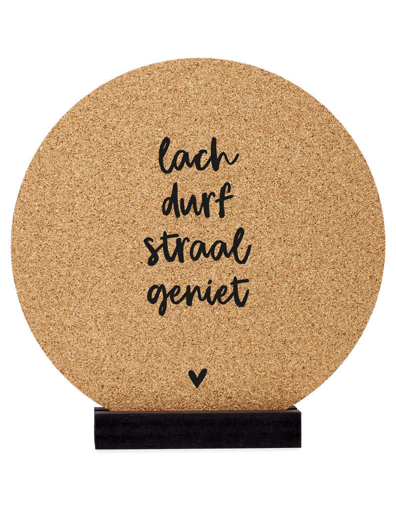zoedt muurcirkel kurk 20 cm   lach durf straal geniet