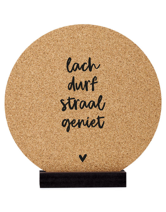 zoedt muurcirkel kurk 20 cm   lach durf straal geniet