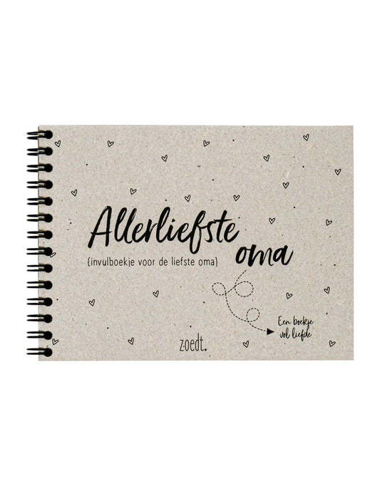 zoedt Invulboekje voor de allerliefste oma