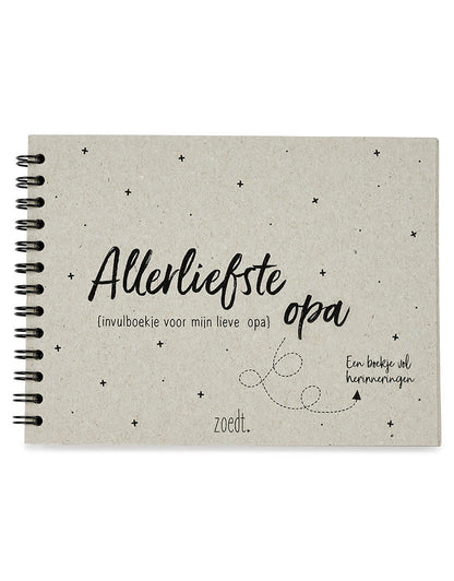 Zoedt Invulboekje voor de allerliefste opa
