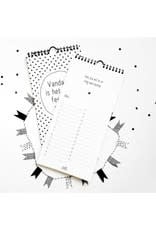 Zoedt verjaardagskalender zwart wit