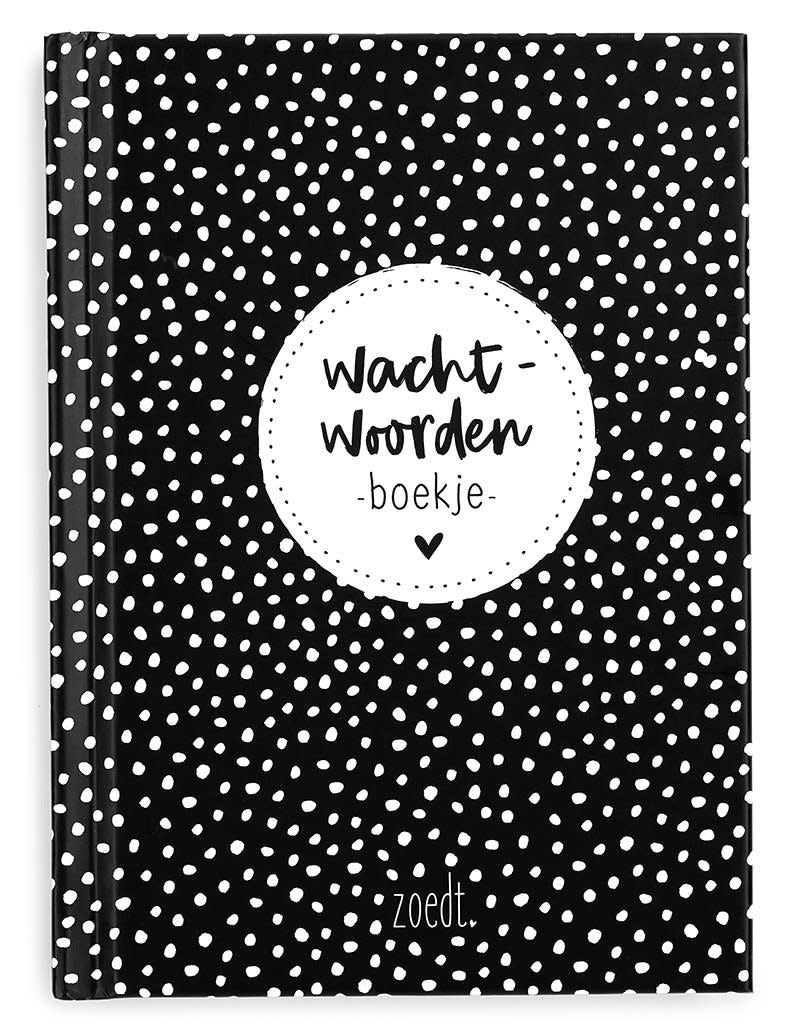 Zoedt: Wachtwoorden boekje zwart wit dots | A6 formaat