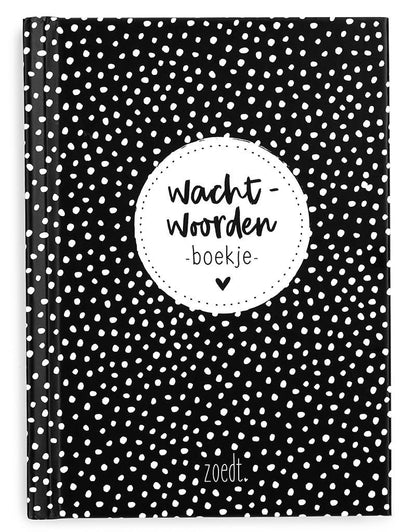 Zoedt: Wachtwoorden boekje zwart wit dots | A6 formaat