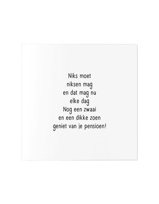 Zoedt: wenskaart dubbel: pensioen